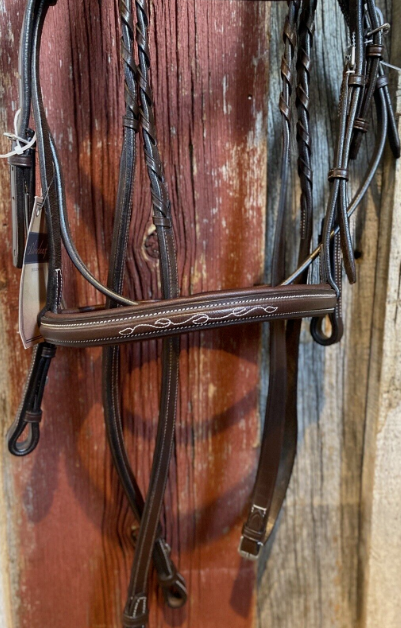 Silverleaf Fancy Square Raised Padded Bridle and Reins - Cob