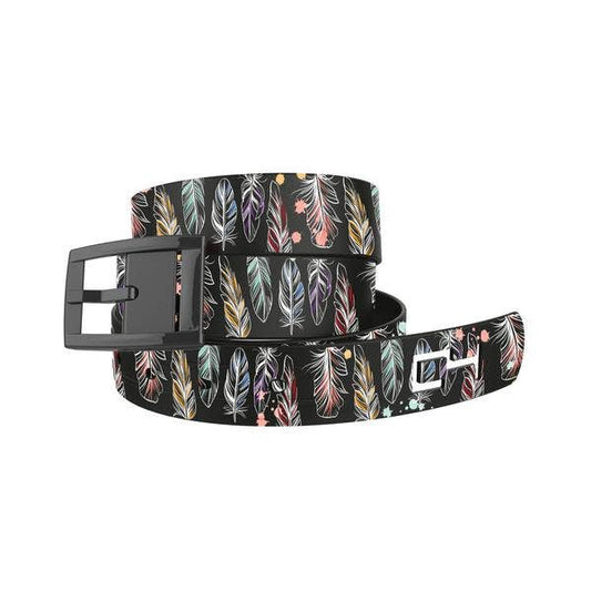 Feathers Belt with Black Chrome Buckle Combo