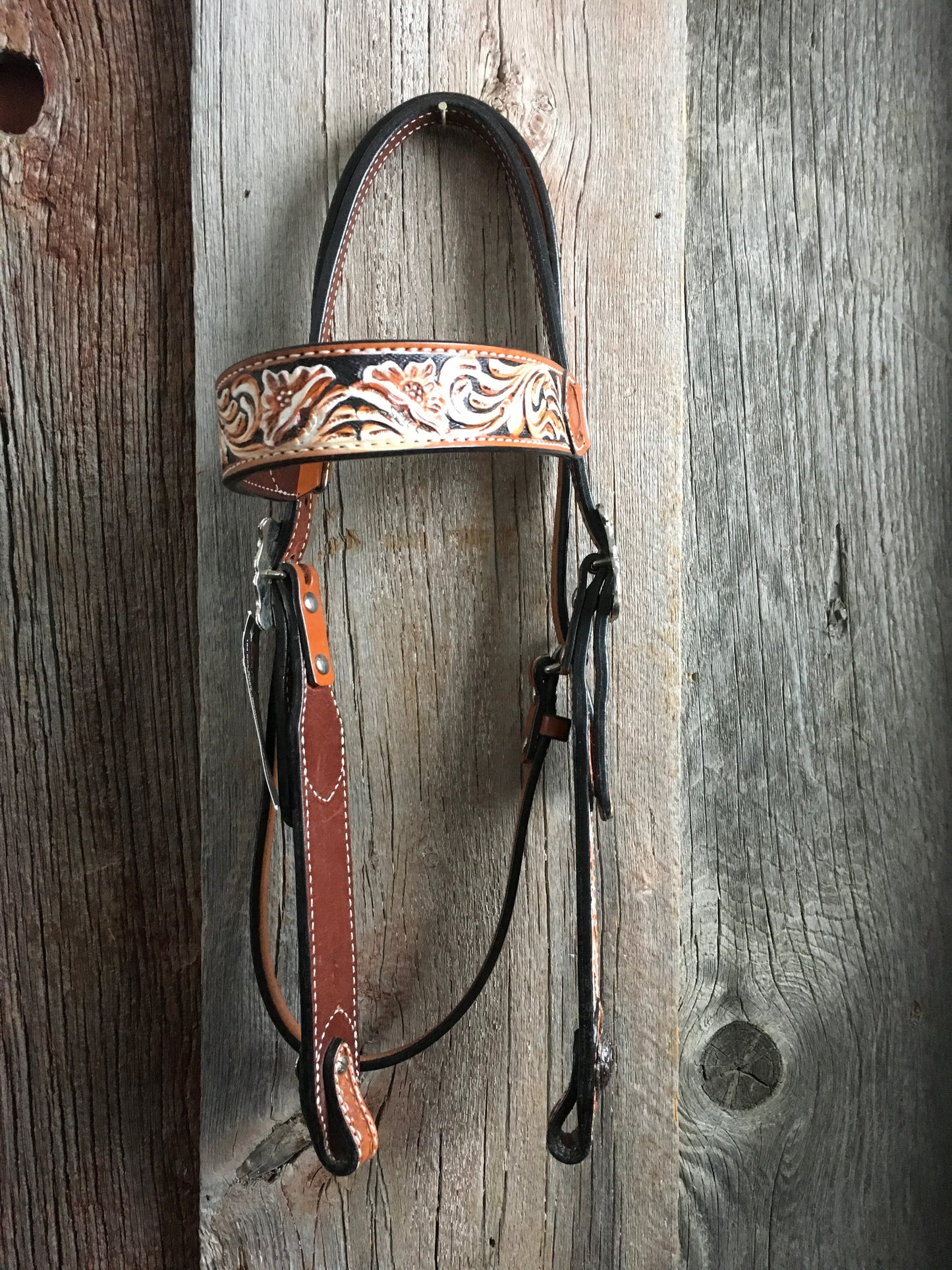 Bar H Equine Tri Color Browband Headstall*