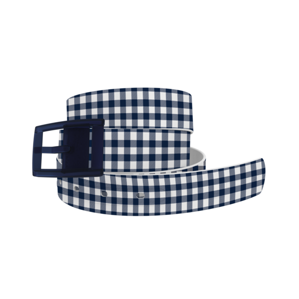Flannel Navy Belt with Navy Buckle Combo