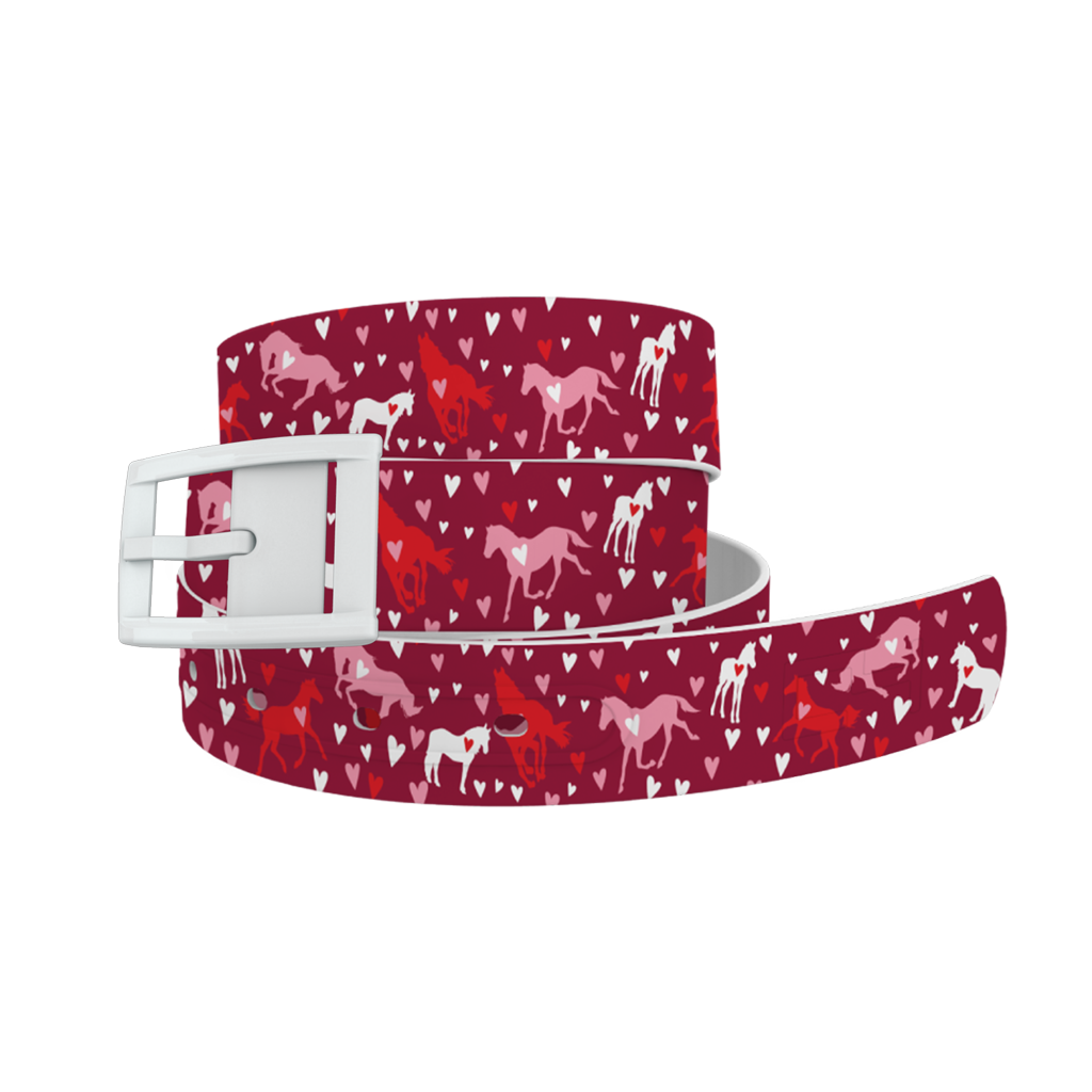 Pony Love Belt with White Buckle
