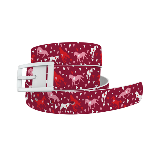Pony Love Belt with White Buckle